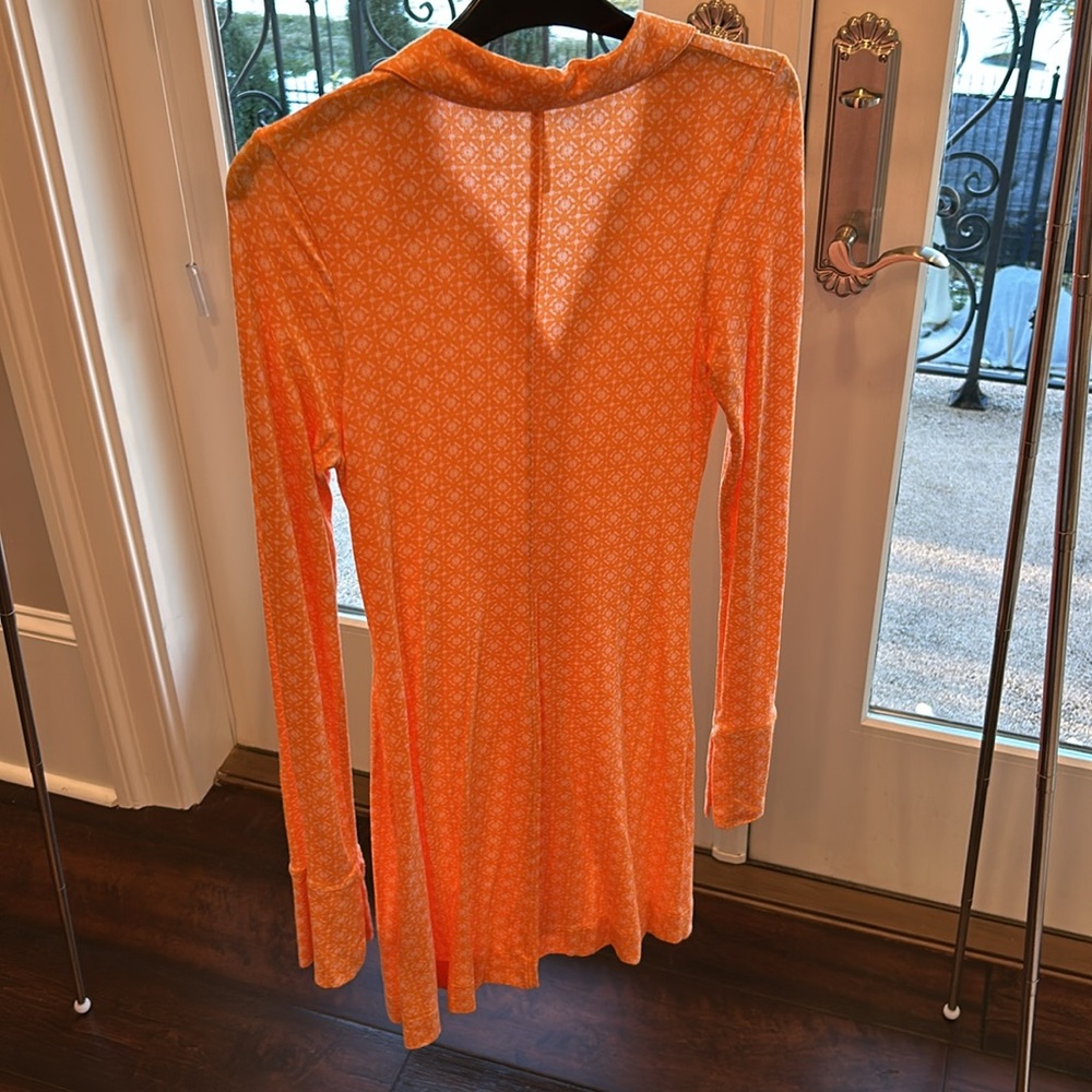 FREE PEOPLE- Tangerine long-sleeve- mid-length dress - Picture 2 of 2